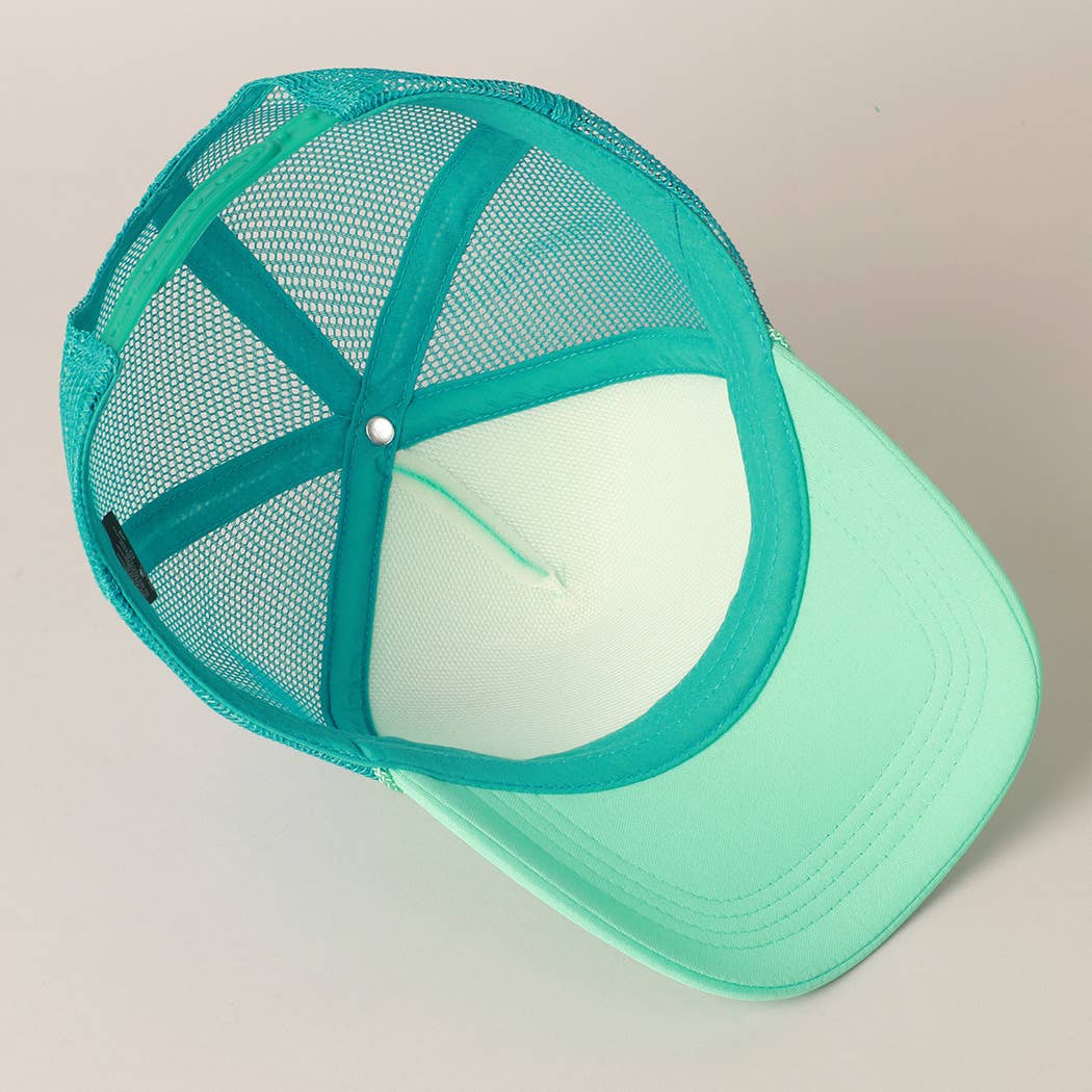 Sunshine Design Foam Trucker Hat: TURQ / ONE SIZE