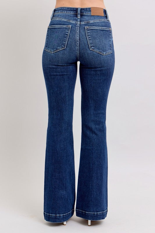 Judy Blue Dark Wash Trouser Flares