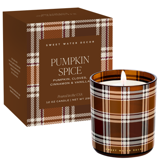 Pumpkin Spice Soy Candle - Boxed Tinted Glass Jar - 12 oz