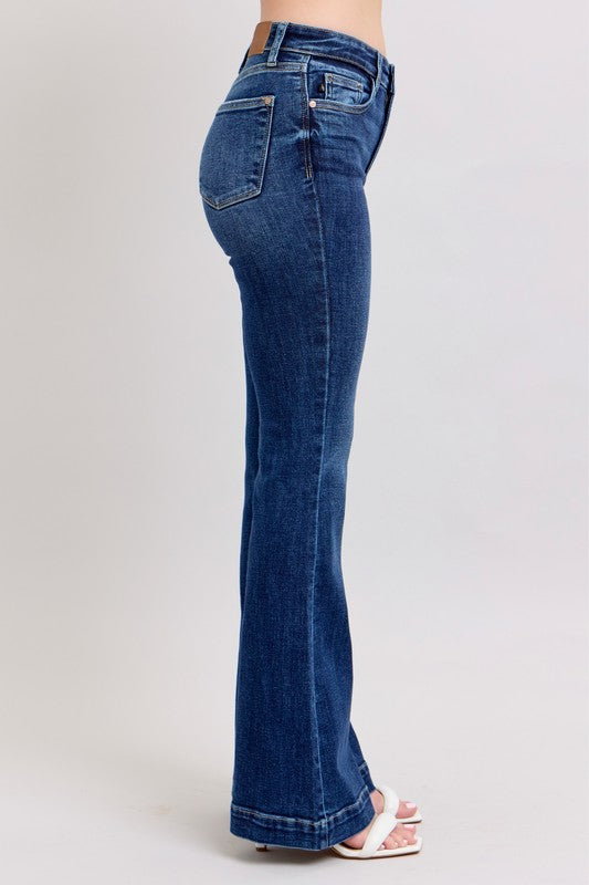 Judy Blue Dark Wash Trouser Flares