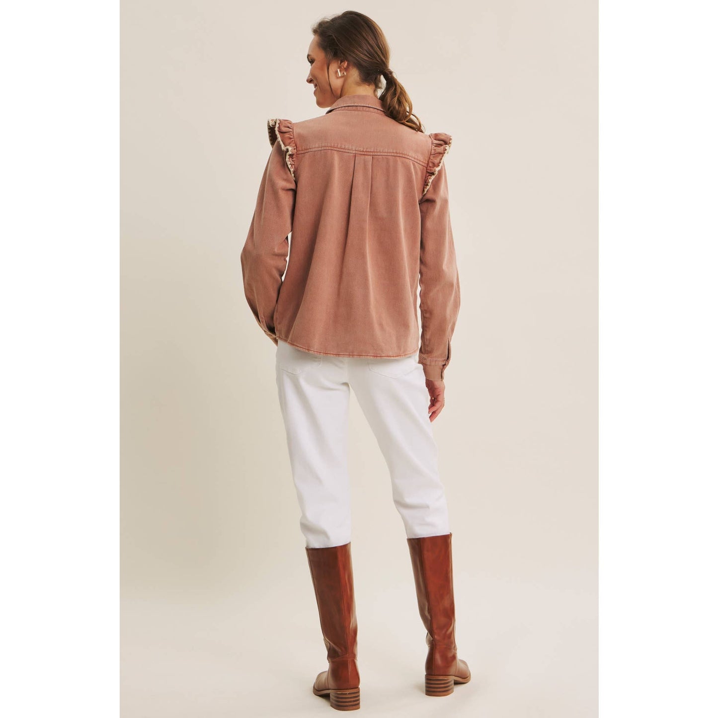 WESTERN STAPLE RUSTIC FLAIR MINERAL-WASHED TWILL SHACKET