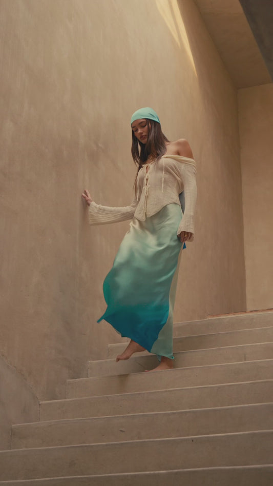 Ombré Mermaid Maxi Skirt