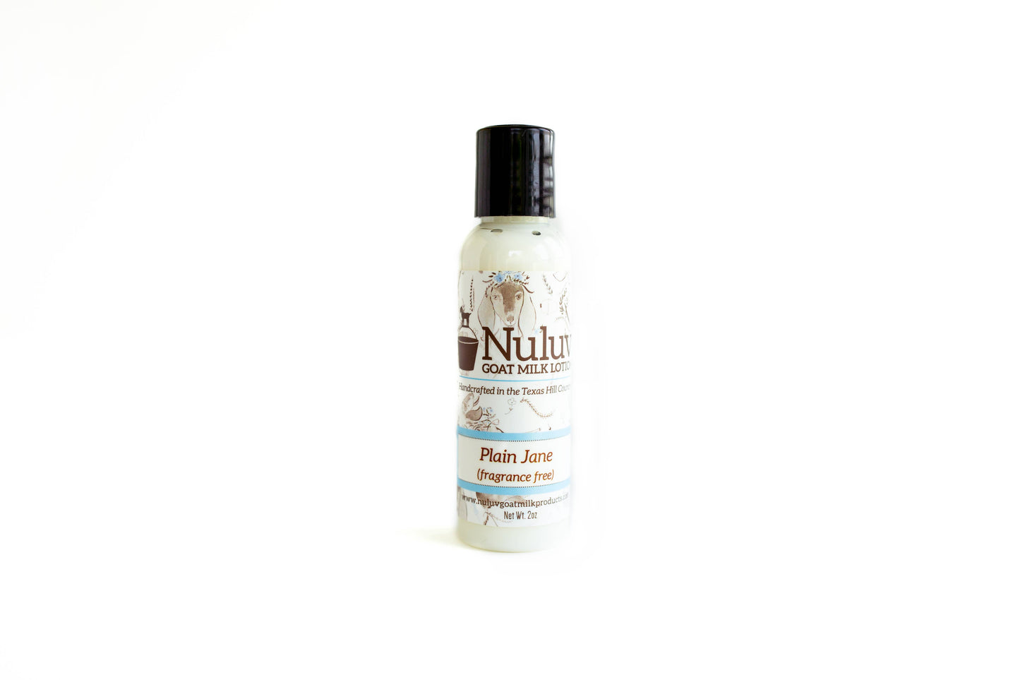 Nuluv Goat Milk Travel Size Lotion - 2oz bottle: Lavender, Black Dress