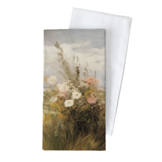 Wildflower Tea Towel: Natural