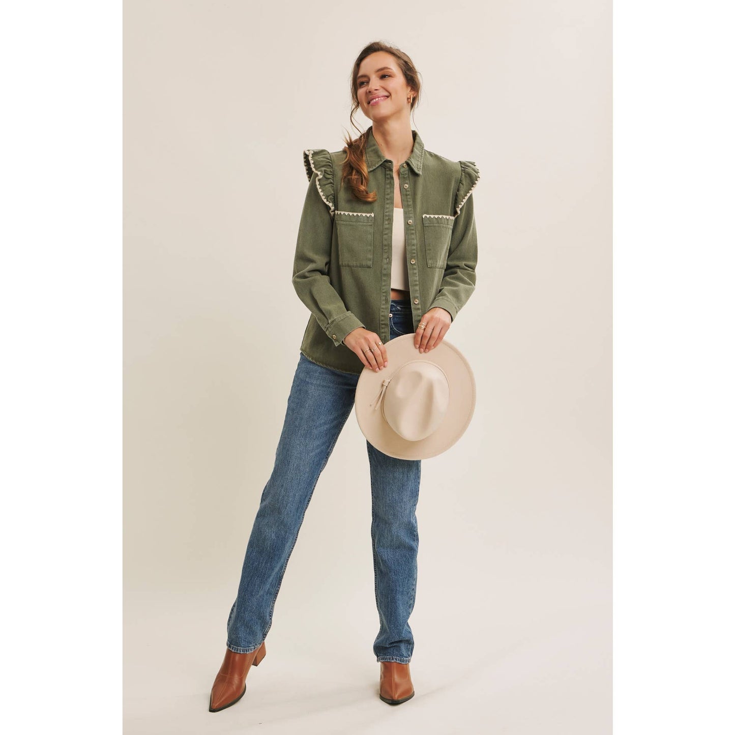 WESTERN STAPLE RUSTIC FLAIR MINERAL-WASHED TWILL SHACKET