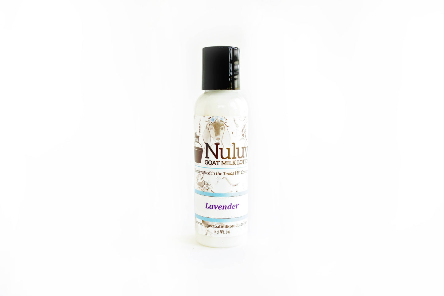 Nuluv Goat Milk Travel Size Lotion - 2oz bottle: Lavender, Black Dress