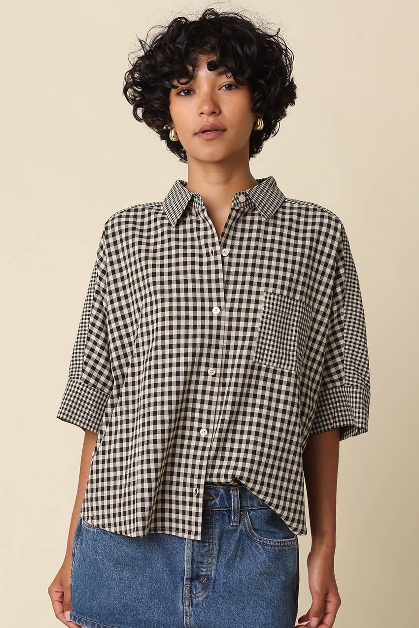 Brielle Gingham Short Sleeve Shirt