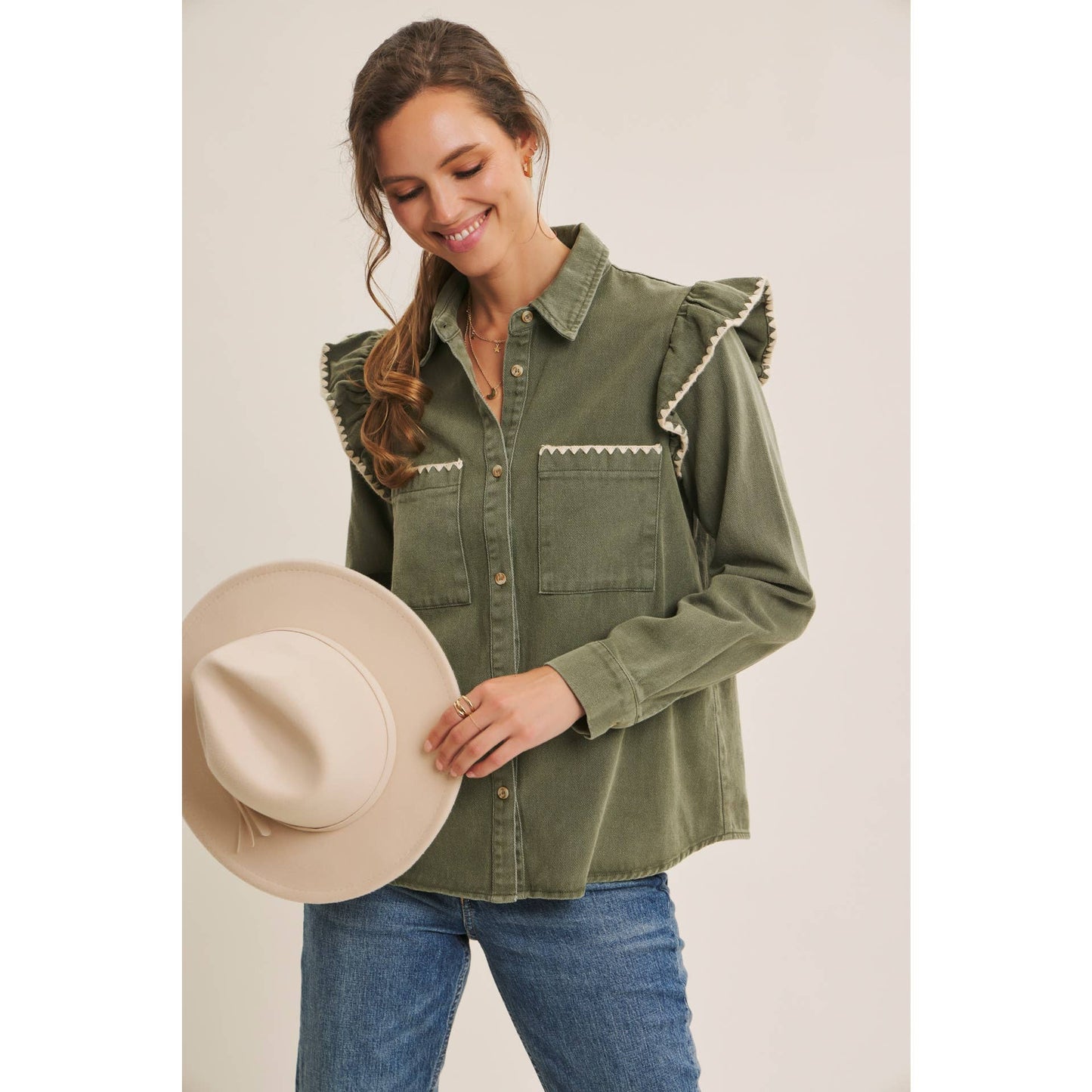 WESTERN STAPLE RUSTIC FLAIR MINERAL-WASHED TWILL SHACKET