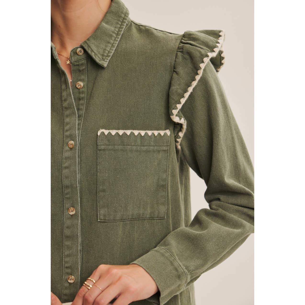 WESTERN STAPLE RUSTIC FLAIR MINERAL-WASHED TWILL SHACKET