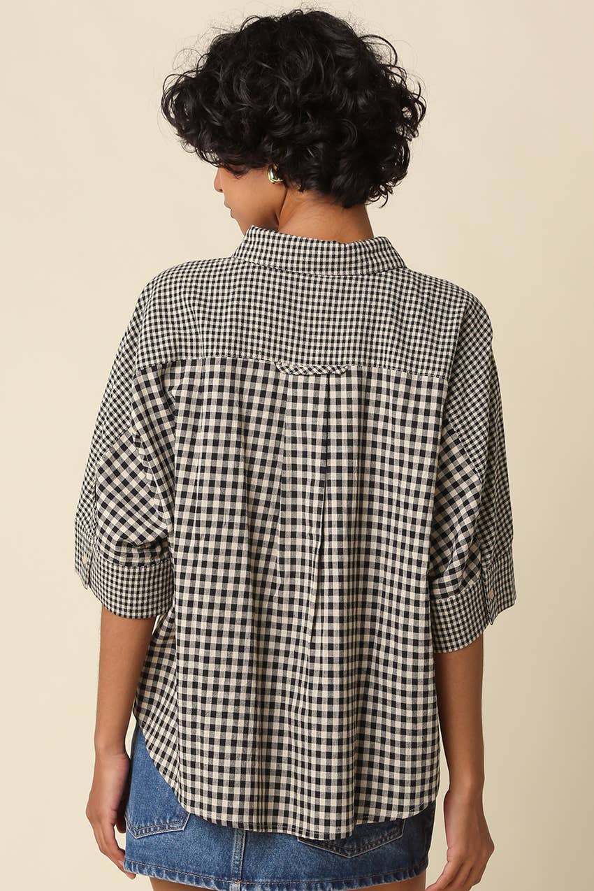 Brielle Gingham Short Sleeve Shirt