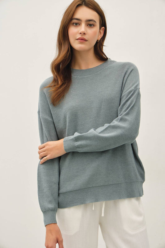 Soft Teal Lightweight Sweater