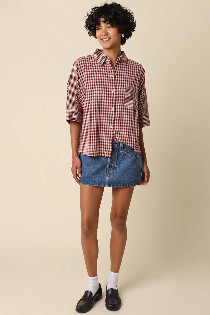 Brielle Gingham Short Sleeve Shirt