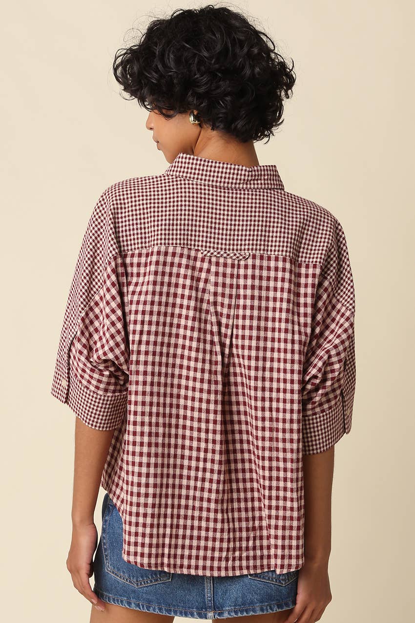 Brielle Gingham Short Sleeve Shirt