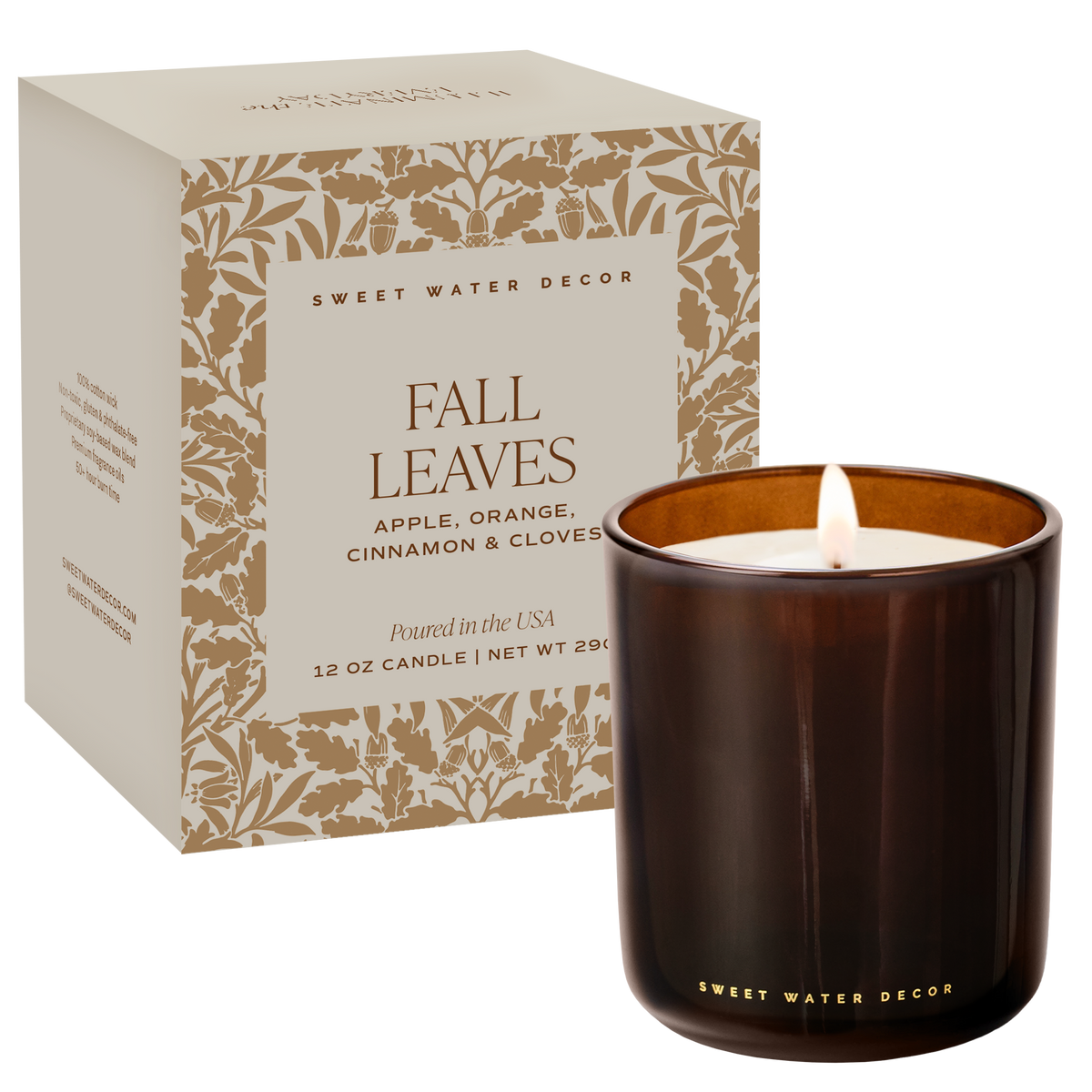 *NEW* Fall Leaves 12 oz Boxed Soy Candle - Fall Decor, Gifts