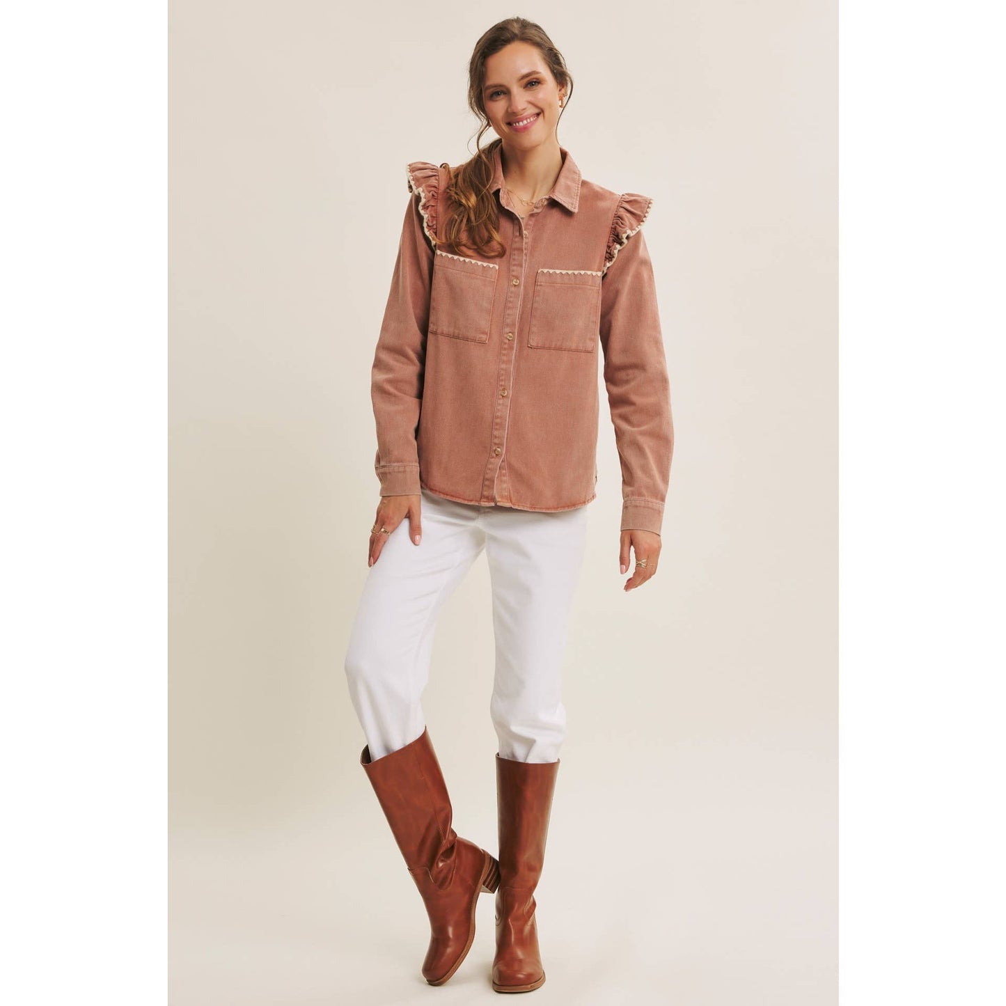 WESTERN STAPLE RUSTIC FLAIR MINERAL-WASHED TWILL SHACKET
