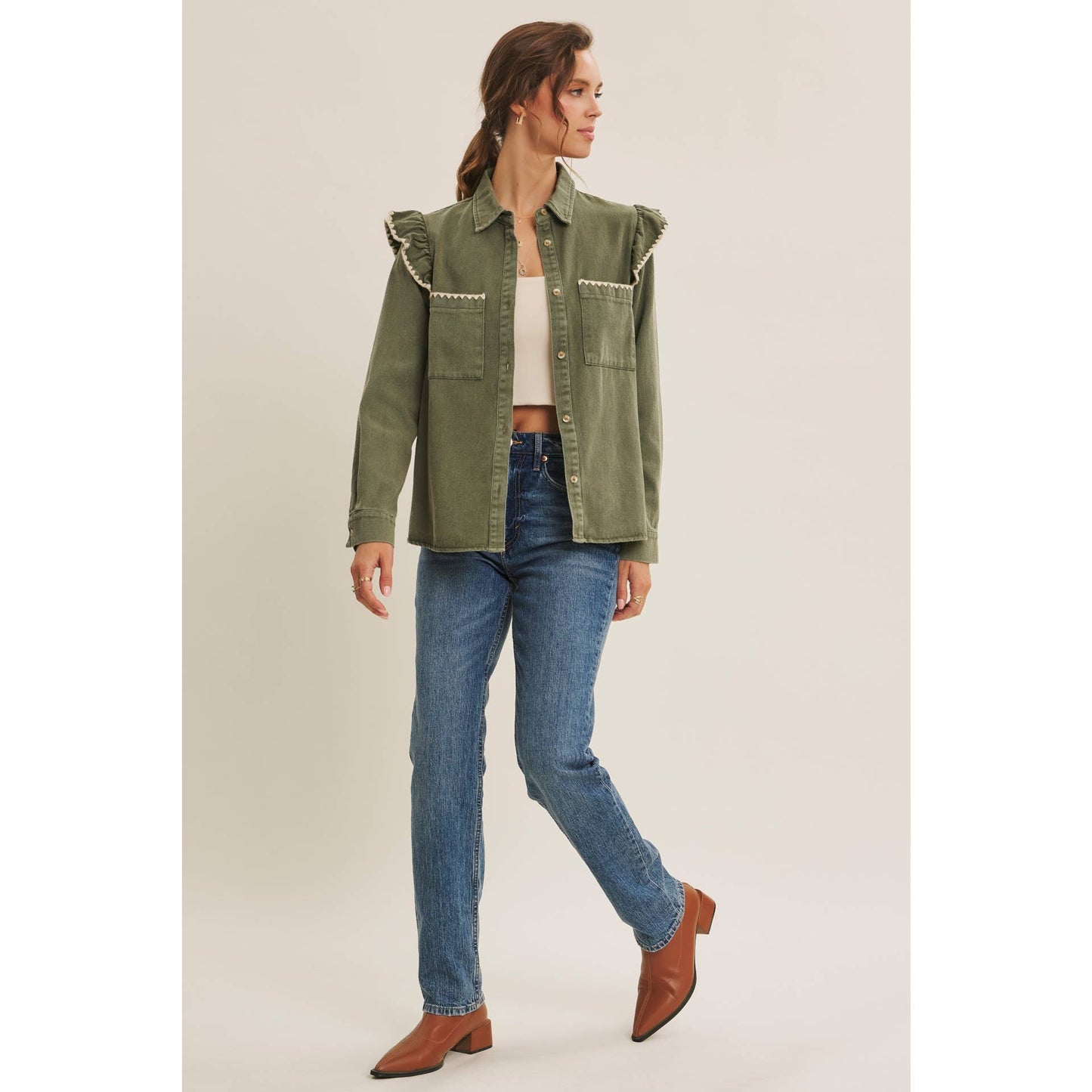 WESTERN STAPLE RUSTIC FLAIR MINERAL-WASHED TWILL SHACKET