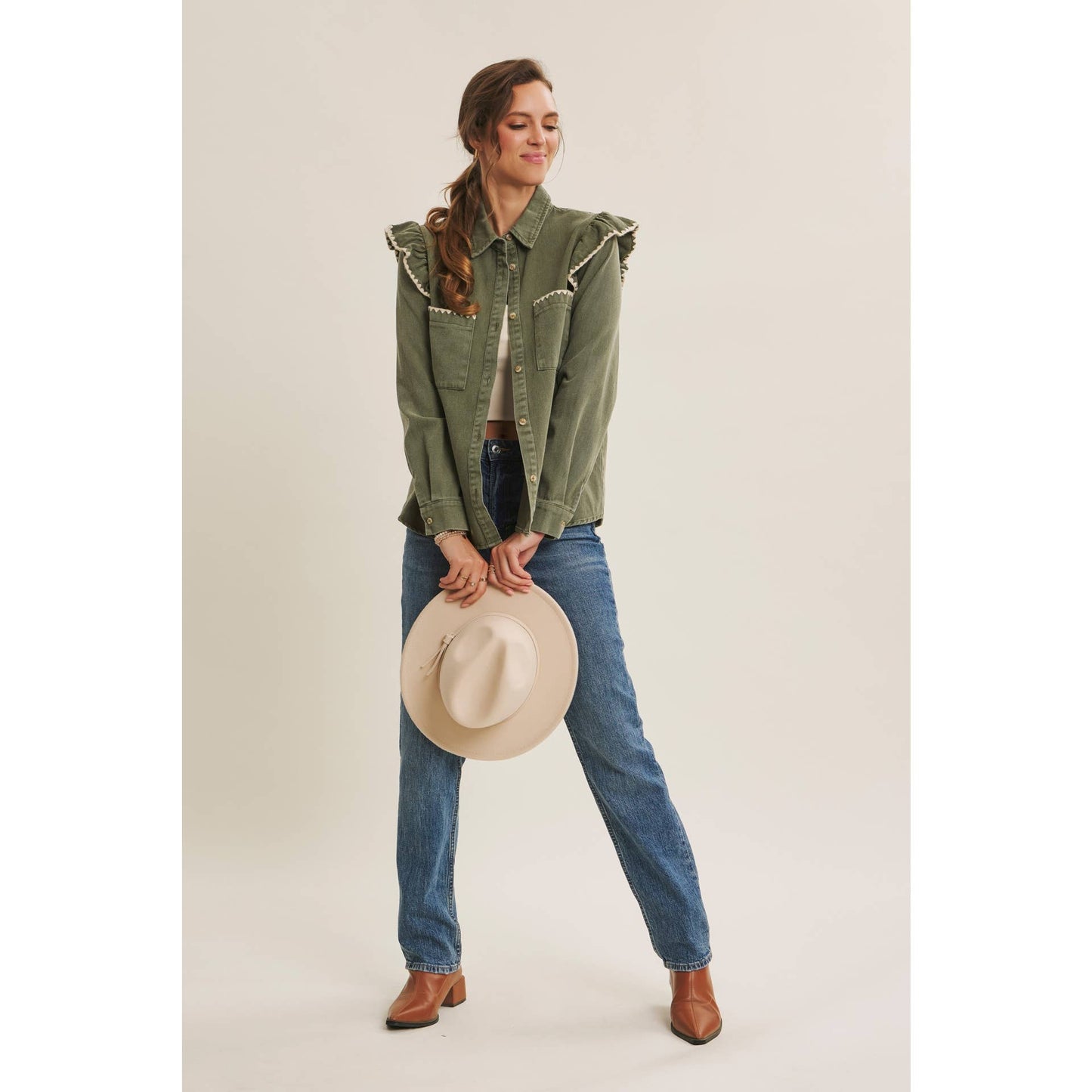 WESTERN STAPLE RUSTIC FLAIR MINERAL-WASHED TWILL SHACKET