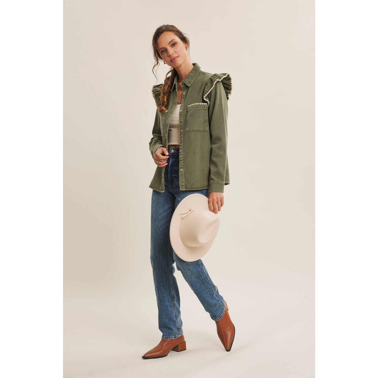 WESTERN STAPLE RUSTIC FLAIR MINERAL-WASHED TWILL SHACKET