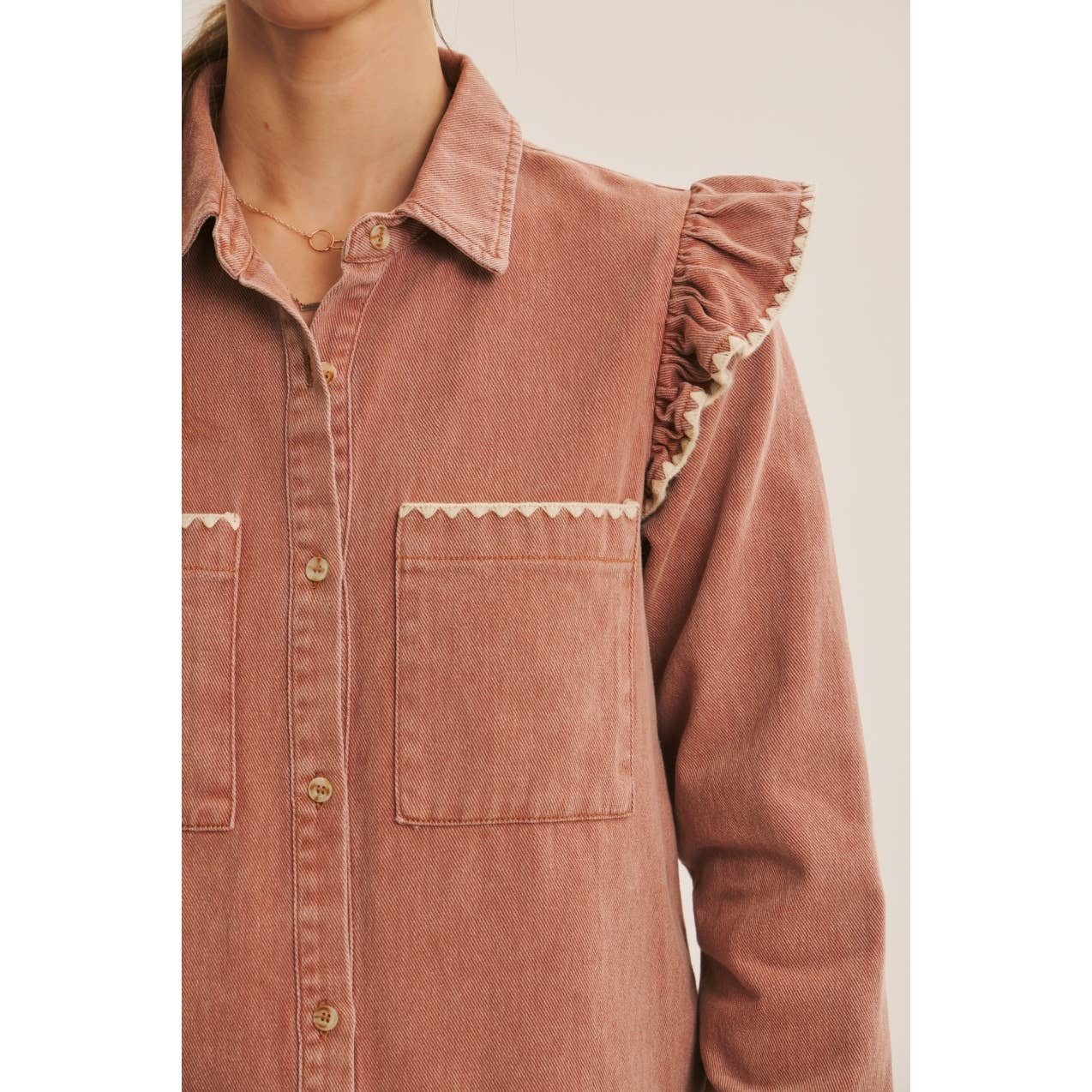 WESTERN STAPLE RUSTIC FLAIR MINERAL-WASHED TWILL SHACKET