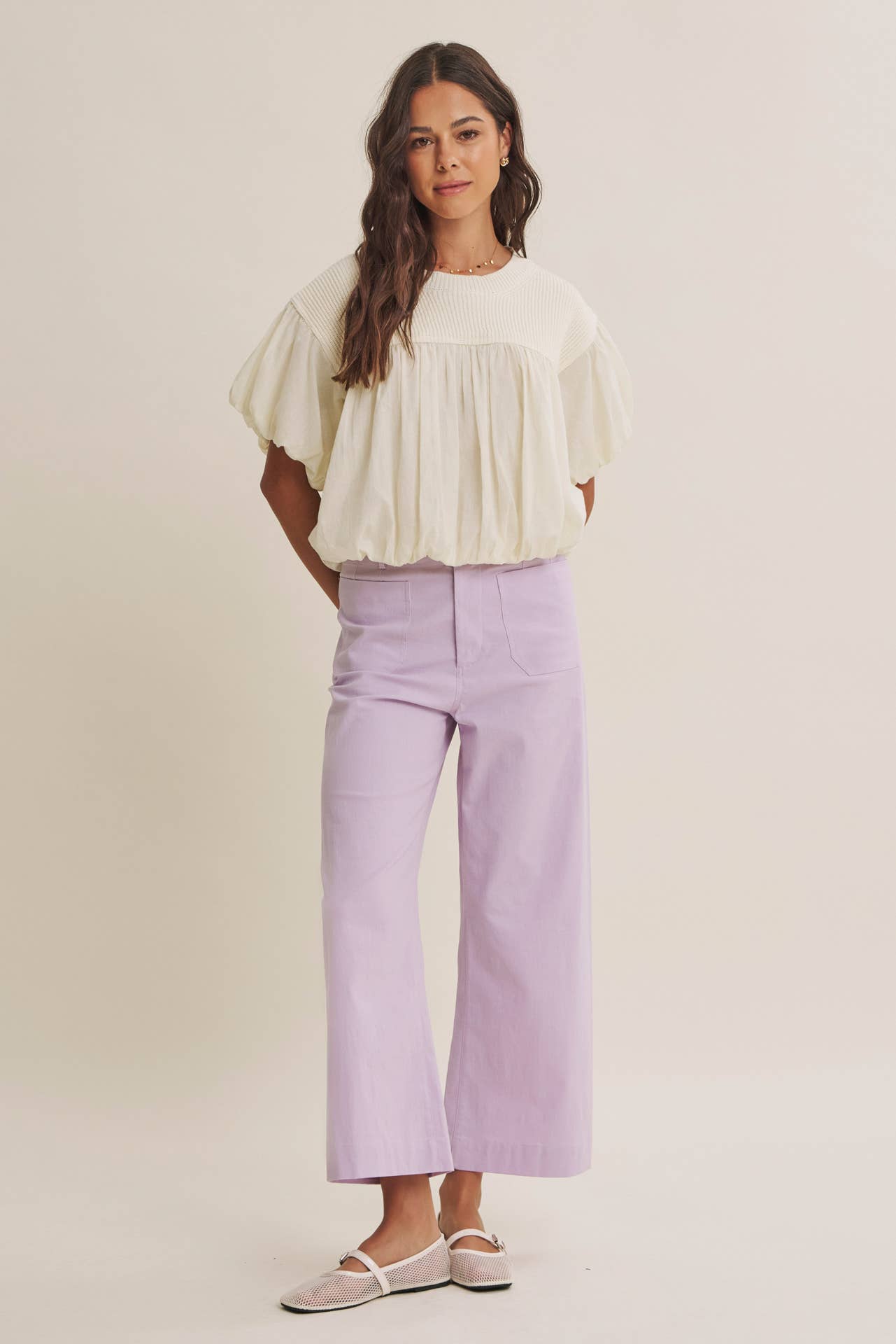 SEASONLESS STRETCHY COTTON LINEN ANKLE PANTS WITH POCKETS