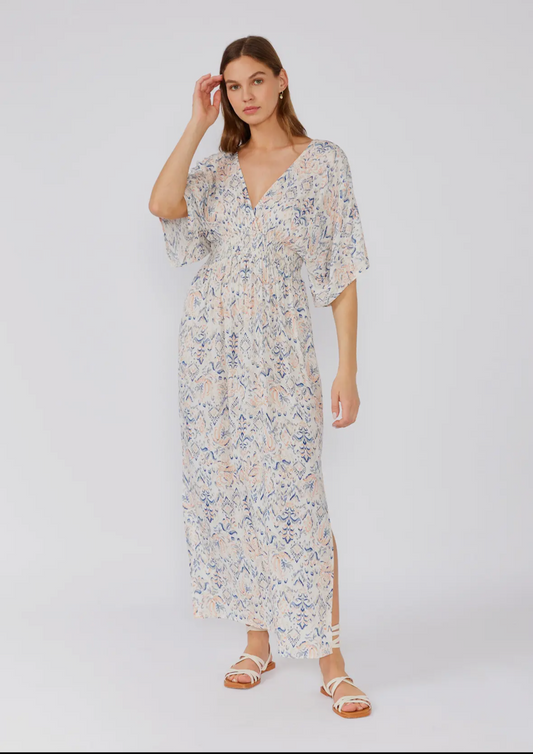 Sunset Skies Kimono Sleeve Caftan Dress or Cover Up
