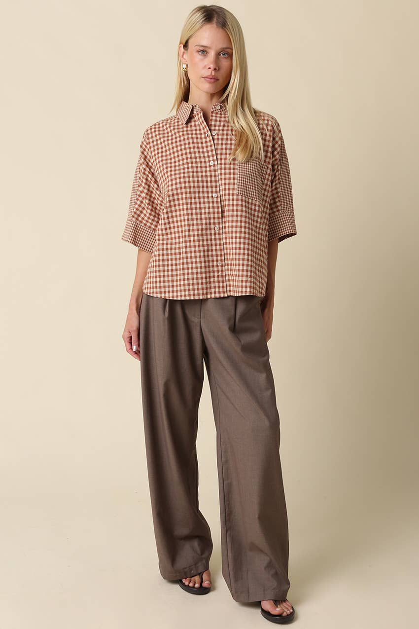 Brielle Gingham Short Sleeve Shirt
