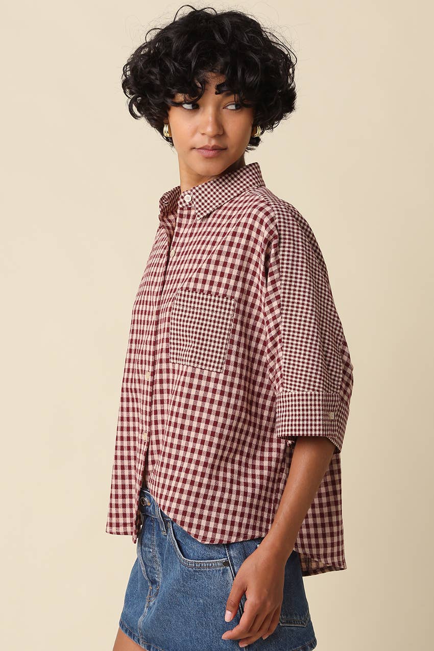 Brielle Gingham Short Sleeve Shirt
