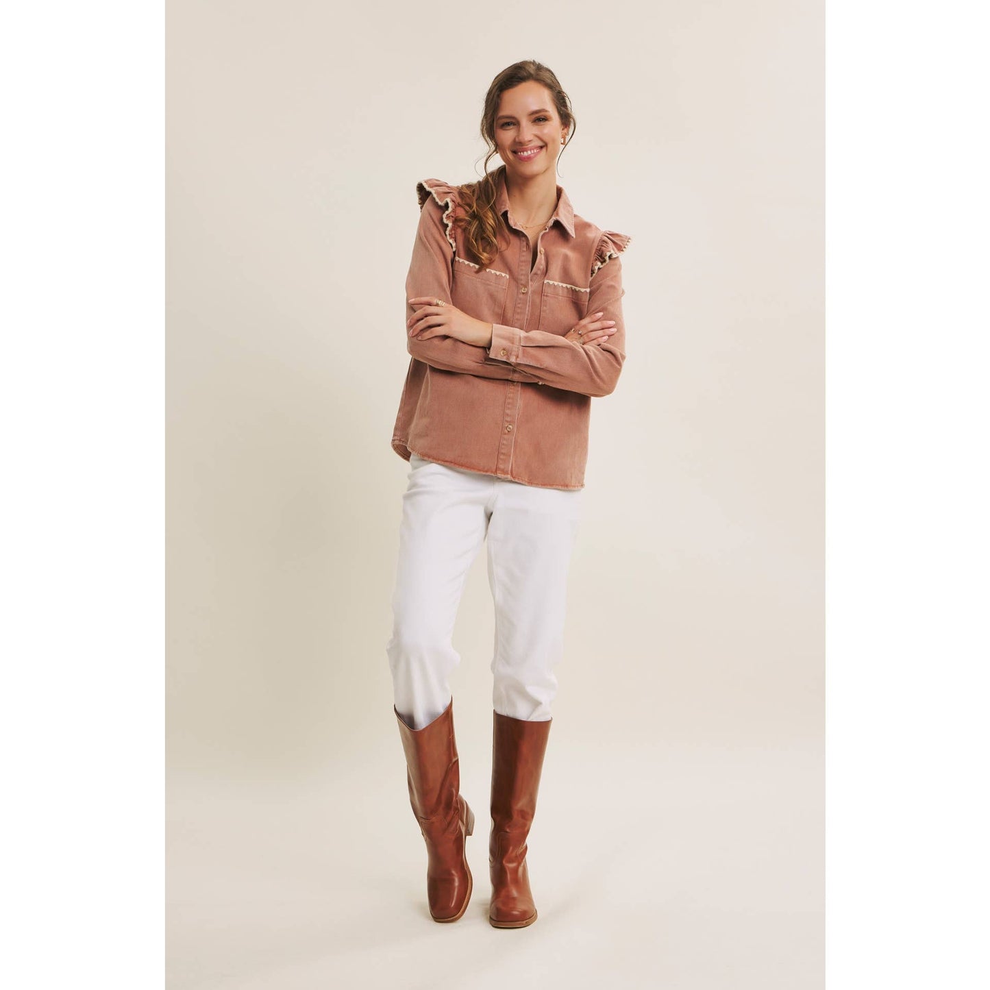 WESTERN STAPLE RUSTIC FLAIR MINERAL-WASHED TWILL SHACKET