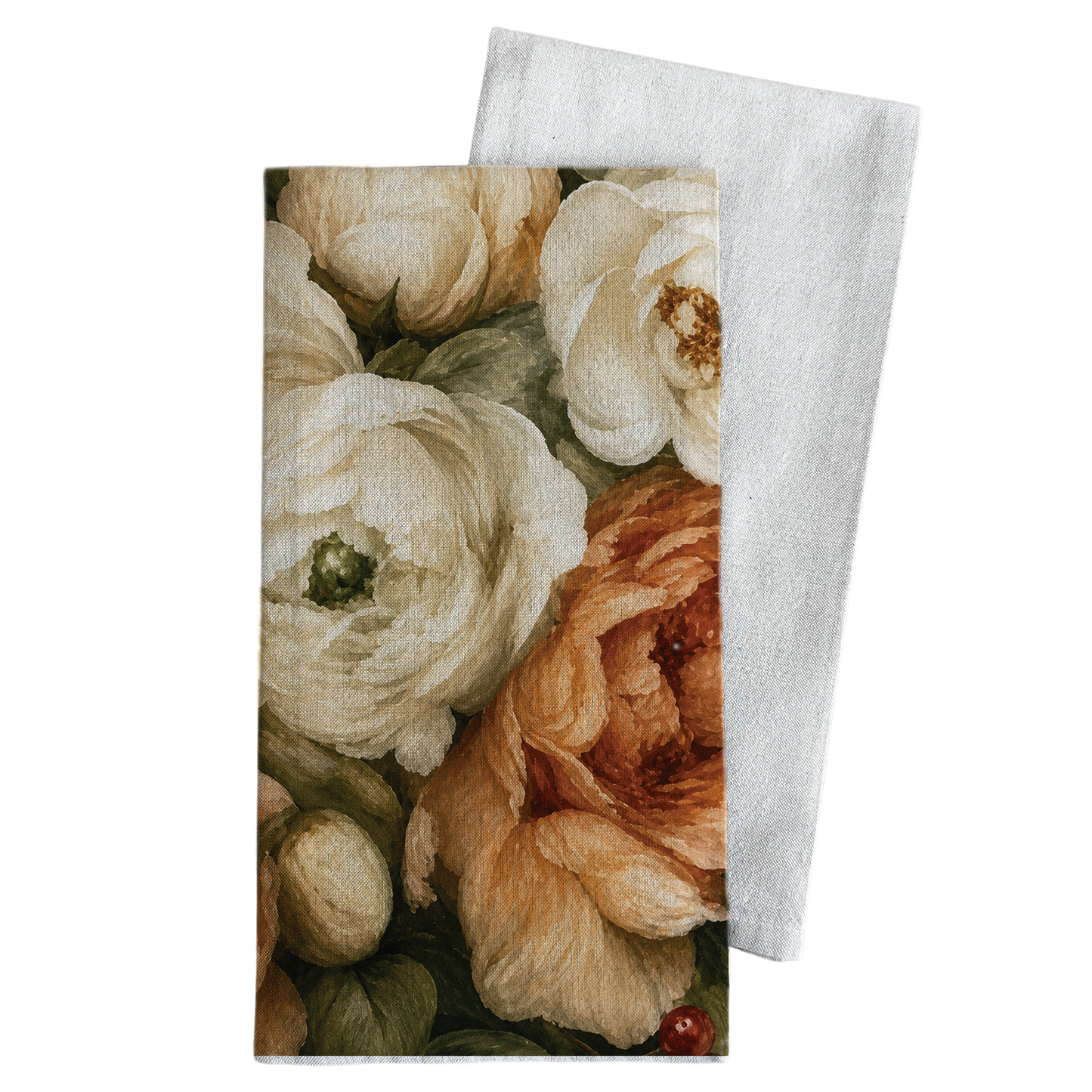 Fall Florals Tea Towel