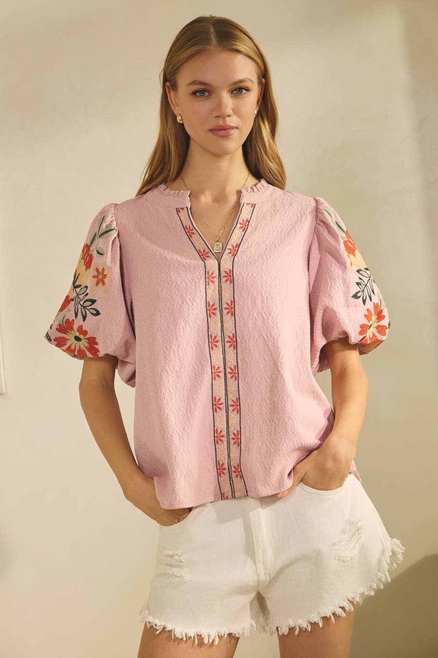 Textured Woven Top