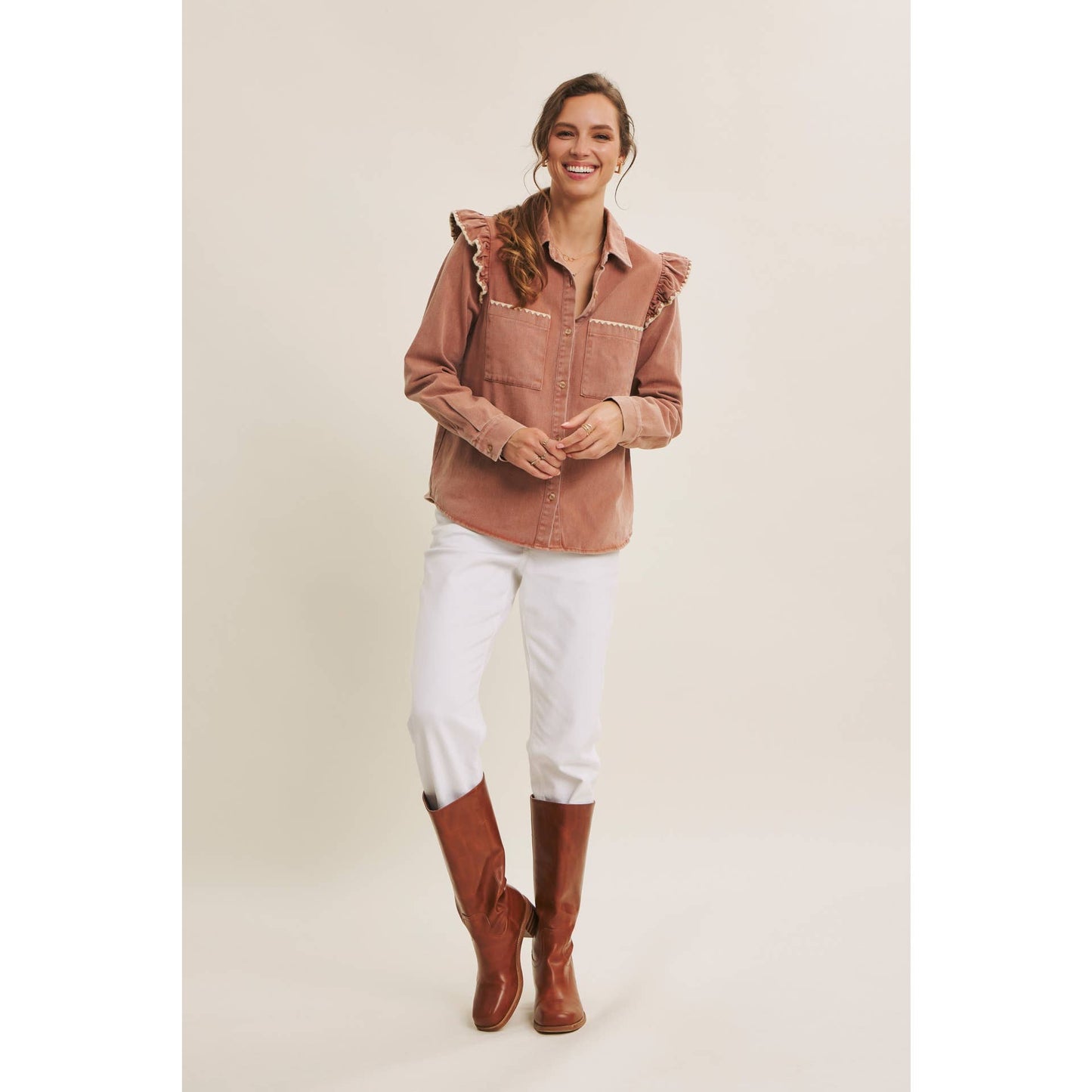 WESTERN STAPLE RUSTIC FLAIR MINERAL-WASHED TWILL SHACKET