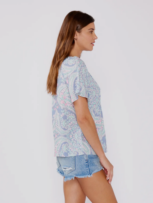 Periwinkle Paisley Top