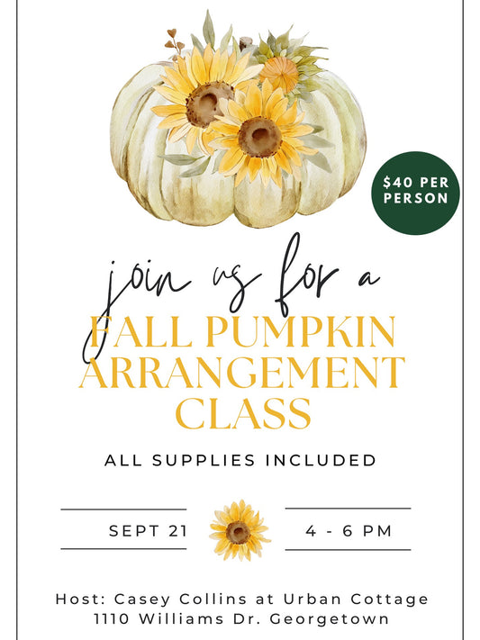 Fall Pumpkin Arrangement Class