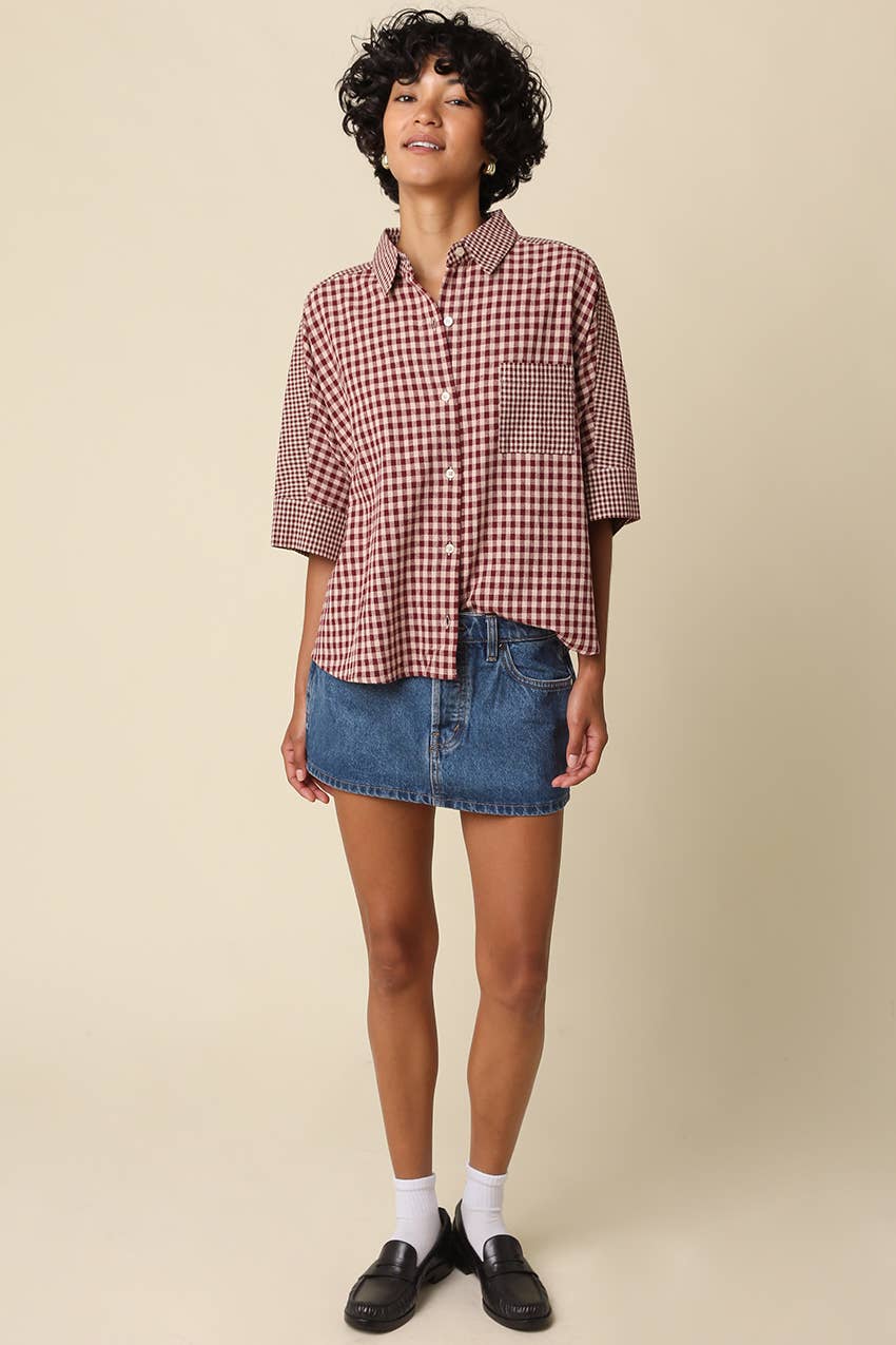 Brielle Gingham Short Sleeve Shirt