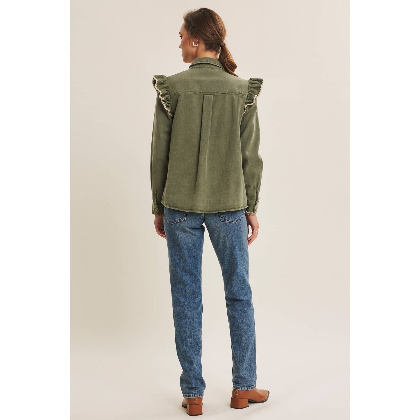 WESTERN STAPLE RUSTIC FLAIR MINERAL-WASHED TWILL SHACKET