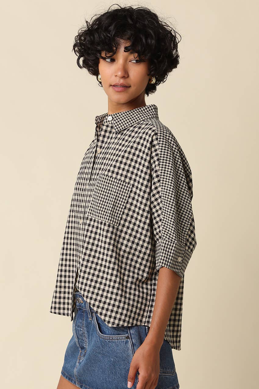 Brielle Gingham Short Sleeve Shirt