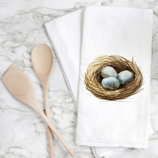 Nest Tea Towel: White • 100% Cotton