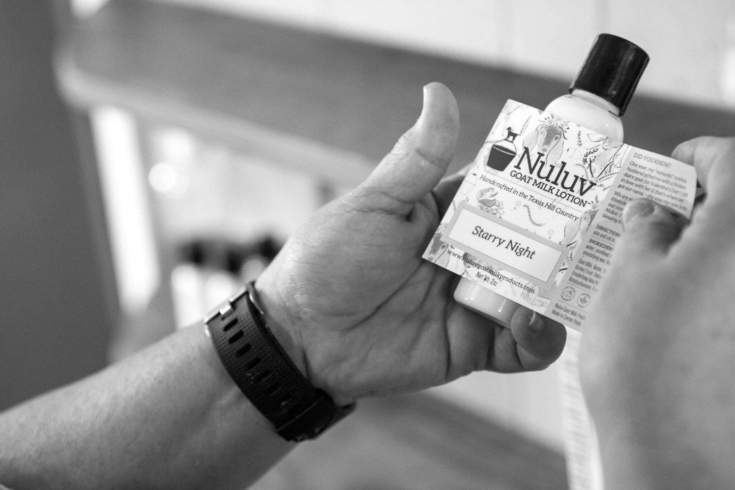 Nuluv Goat Milk Travel Size Lotion - 2oz bottle: Lavender, Black Dress