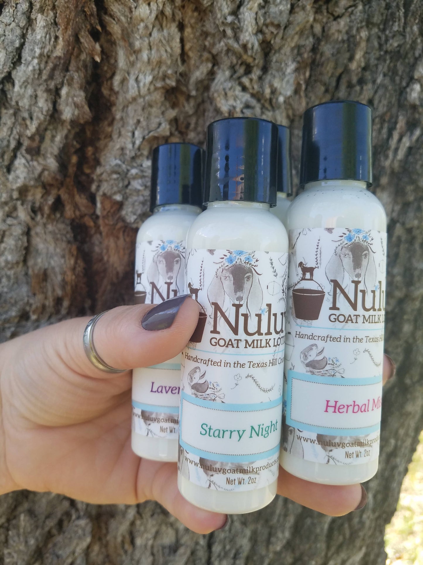 Nuluv Goat Milk Travel Size Lotion - 2oz bottle: Lavender, Black Dress