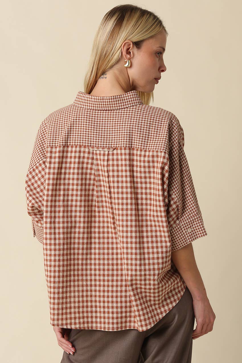 Brielle Gingham Short Sleeve Shirt