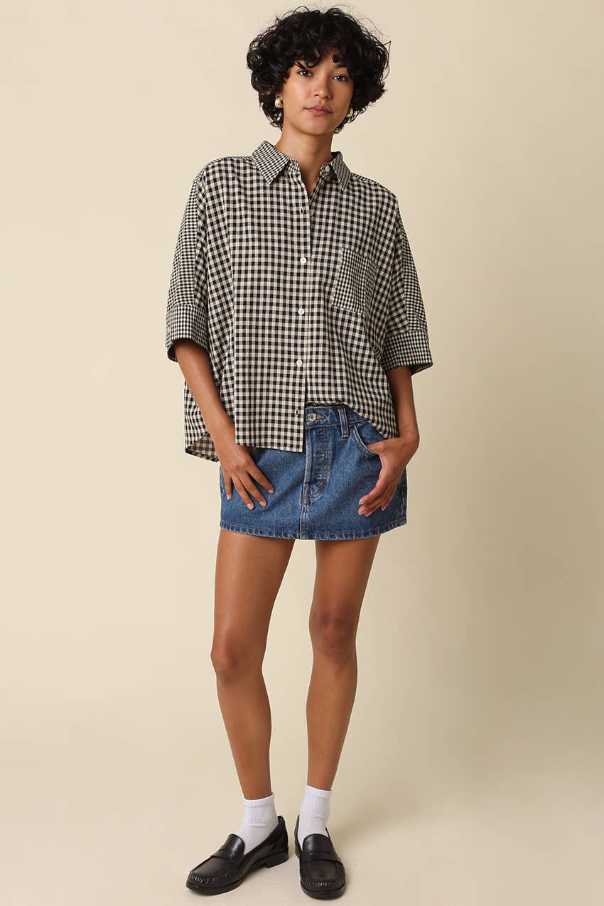 Brielle Gingham Short Sleeve Shirt