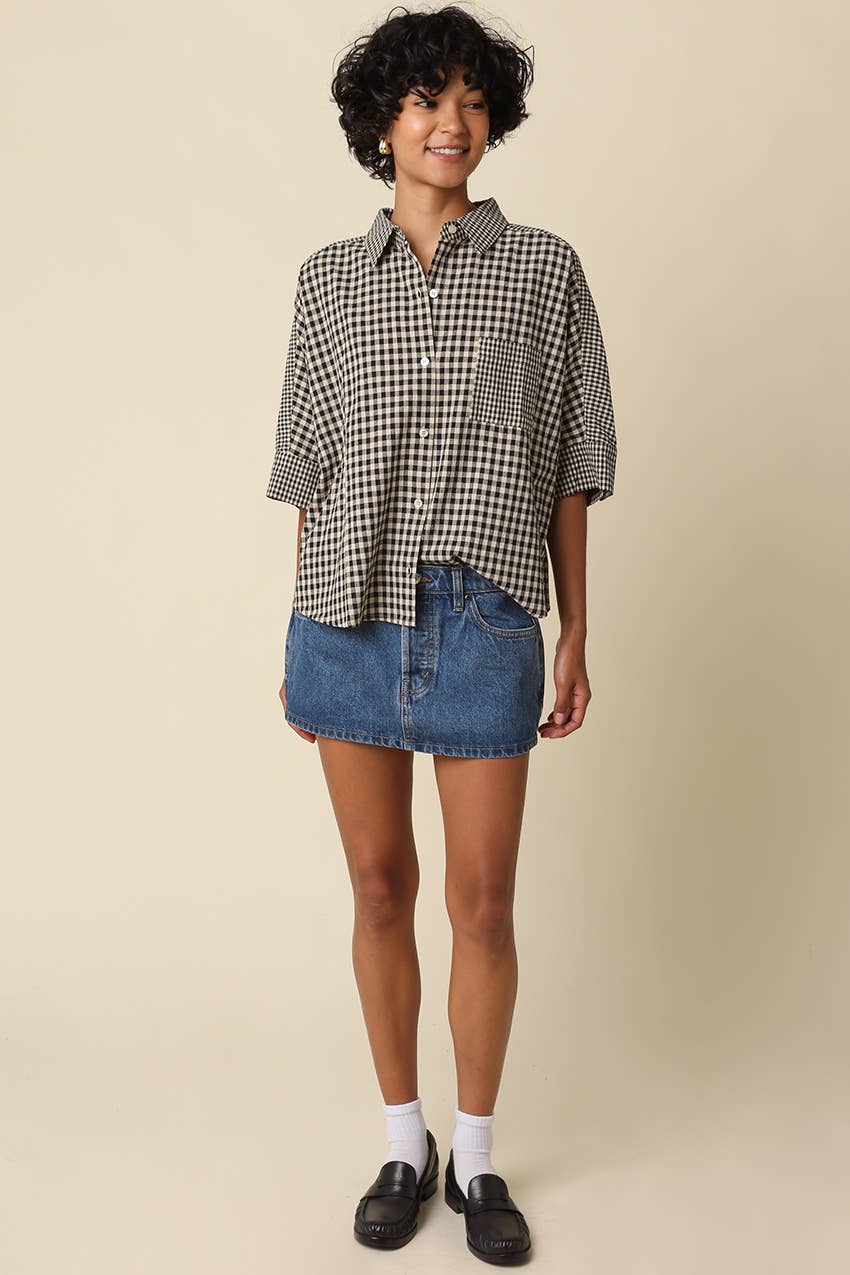 Brielle Gingham Short Sleeve Shirt
